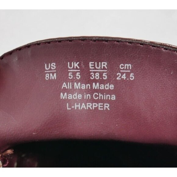 Franco Sarto Mahogany Brown L-Harper Loafers Vegan Platform Shoes Women\'s US 8 M main image 3